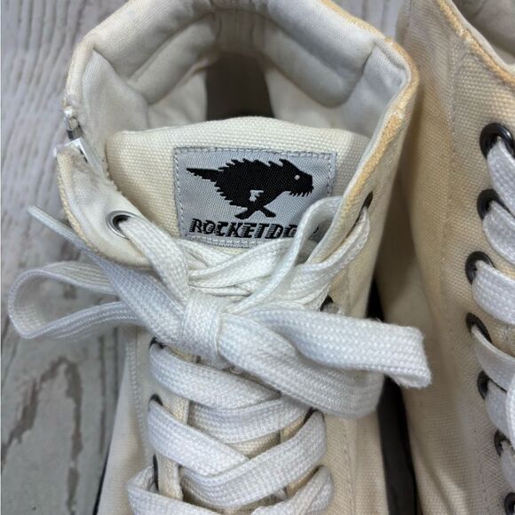 Worn Rocket Dog Jazzin Hi-Top Trainers Women's Sneakers - Picture 5 of 12